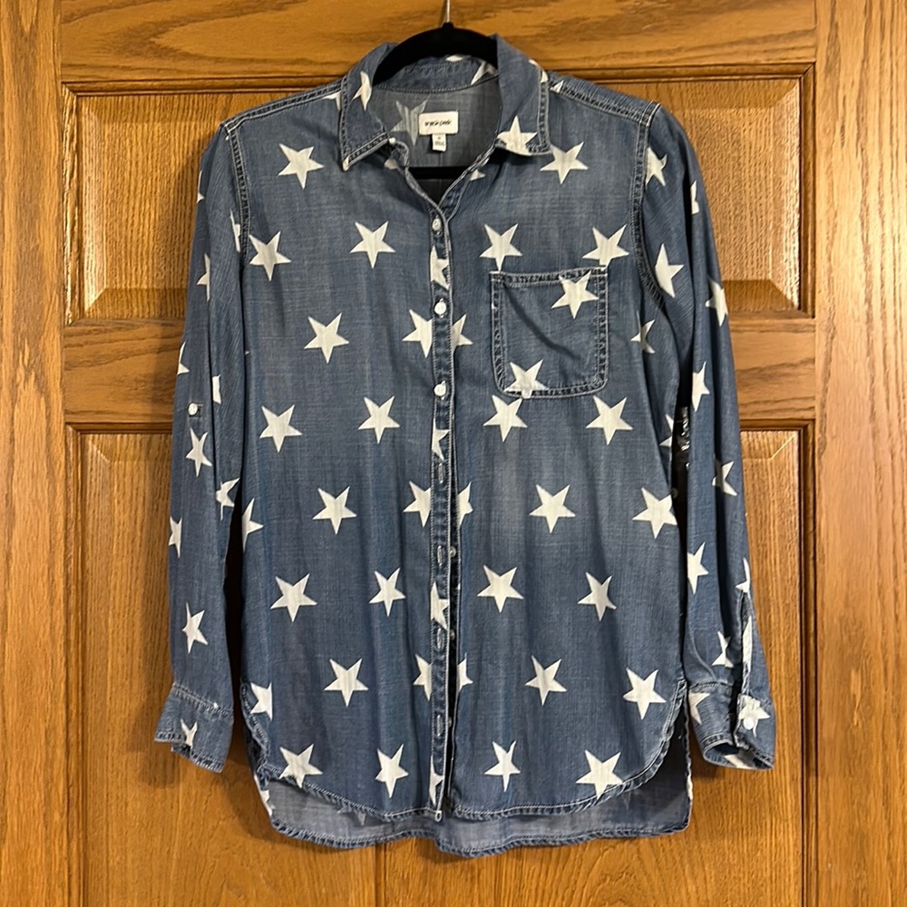 Sneak peek denim shirt